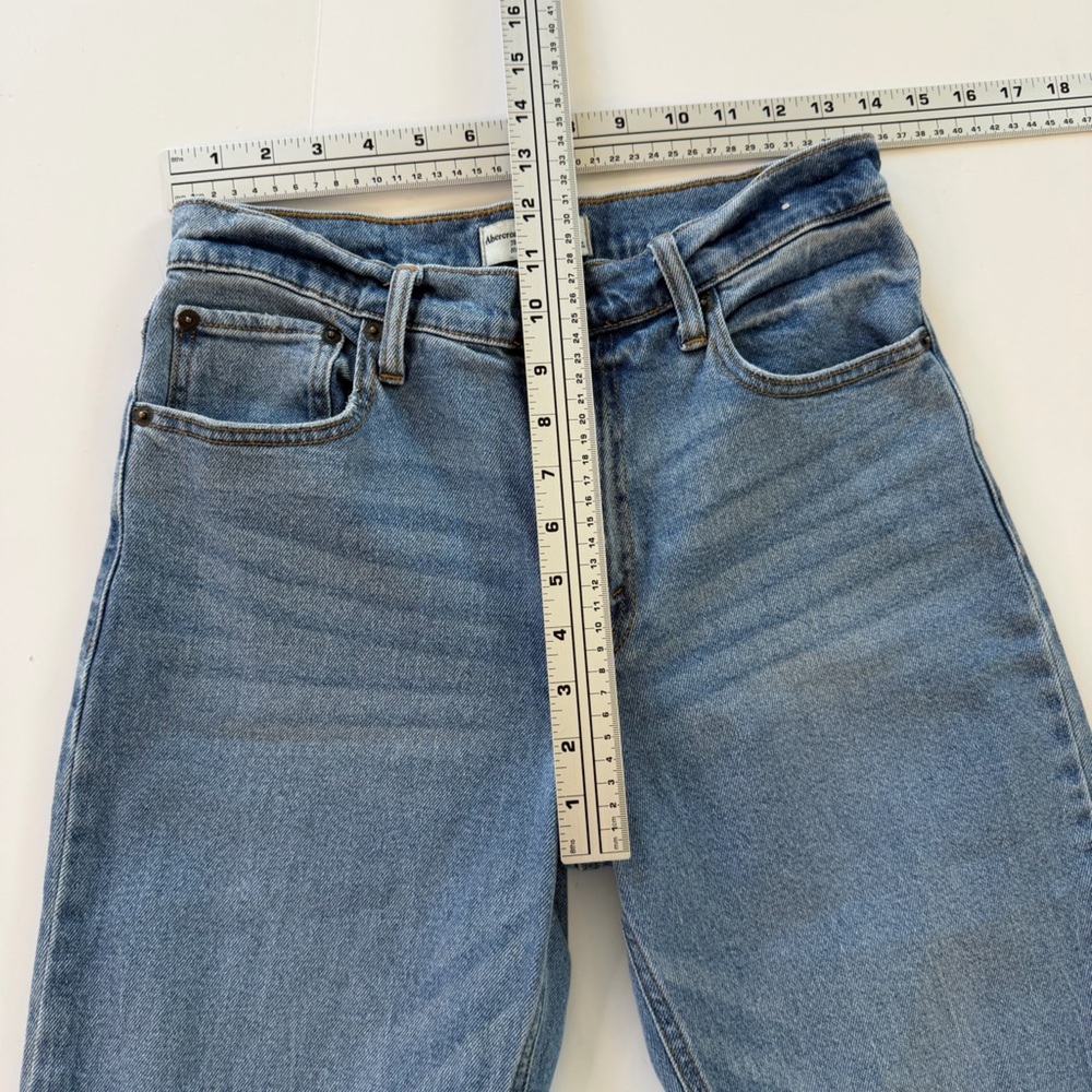 Abercrombie & Fitch Jeans Womens 27 4 Short Mom High Rise Straight - Picture 5 of 6